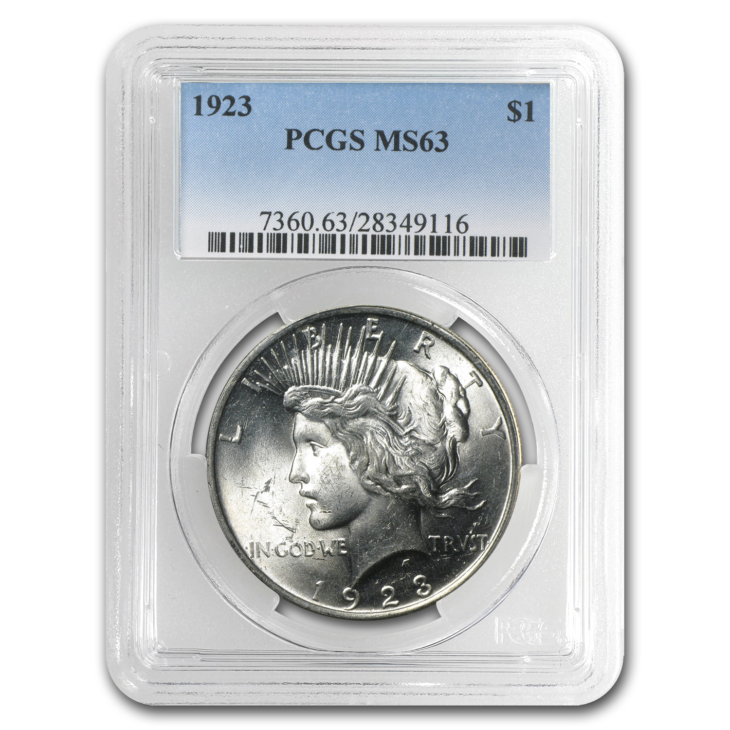 Buy 1923 Peace Dollar MS-63 PCGS - Click Image to Close