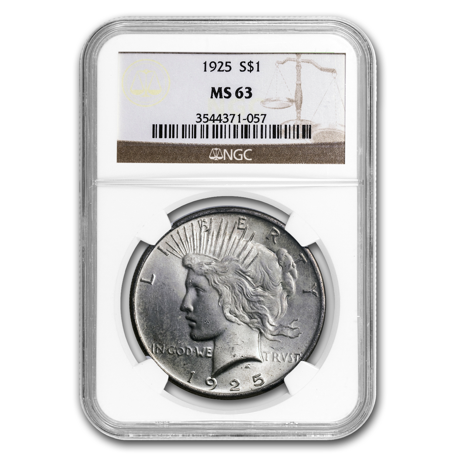 Buy 1925 Peace Dollar MS-63 NGC
