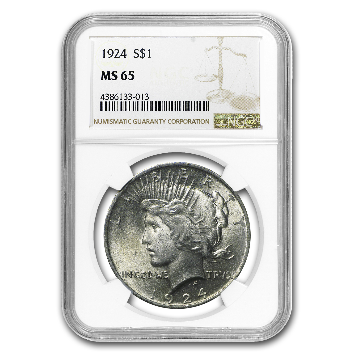 Buy 1924 Peace Dollar MS-65 NGC - Click Image to Close