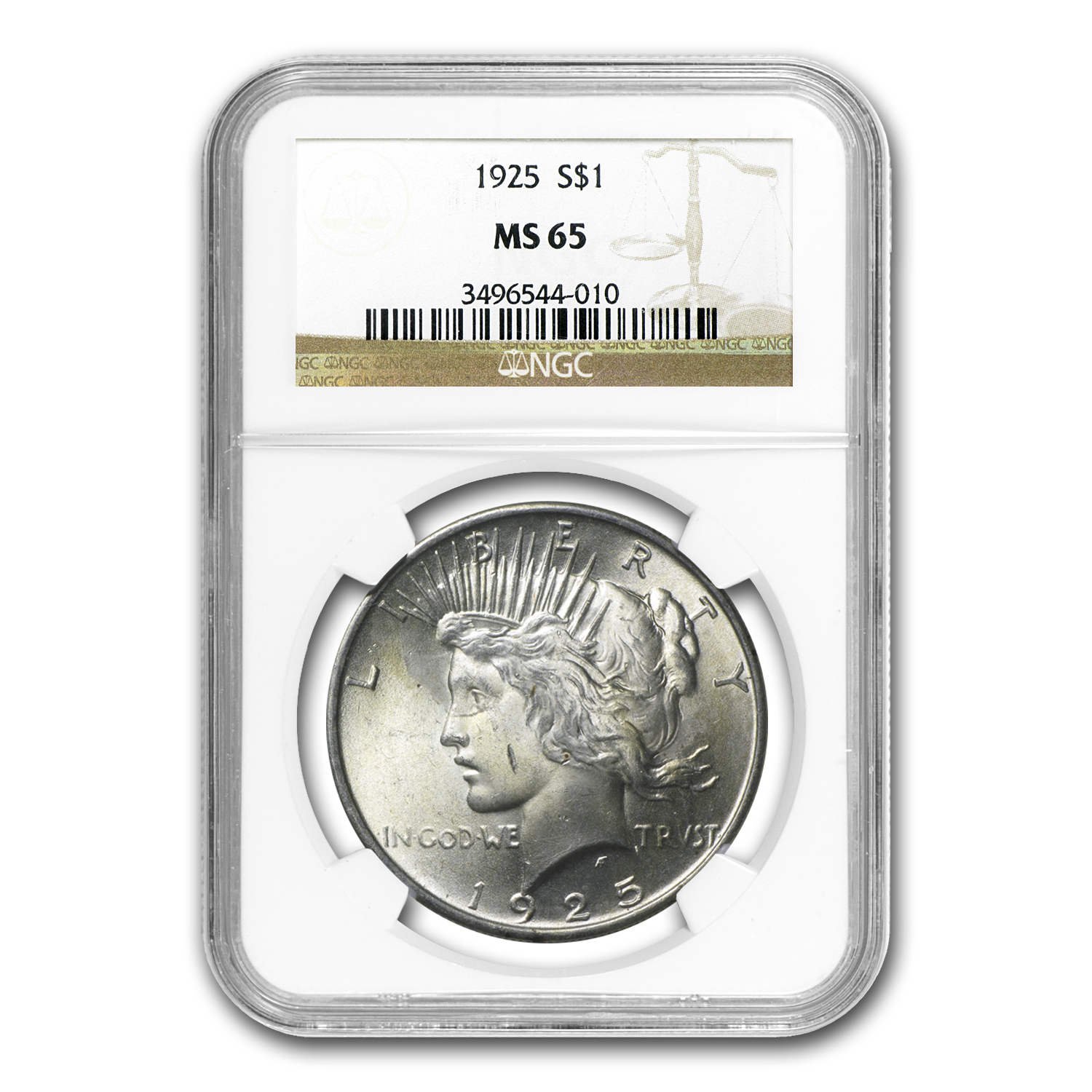 Buy 1925 Peace Dollar MS-65 NGC