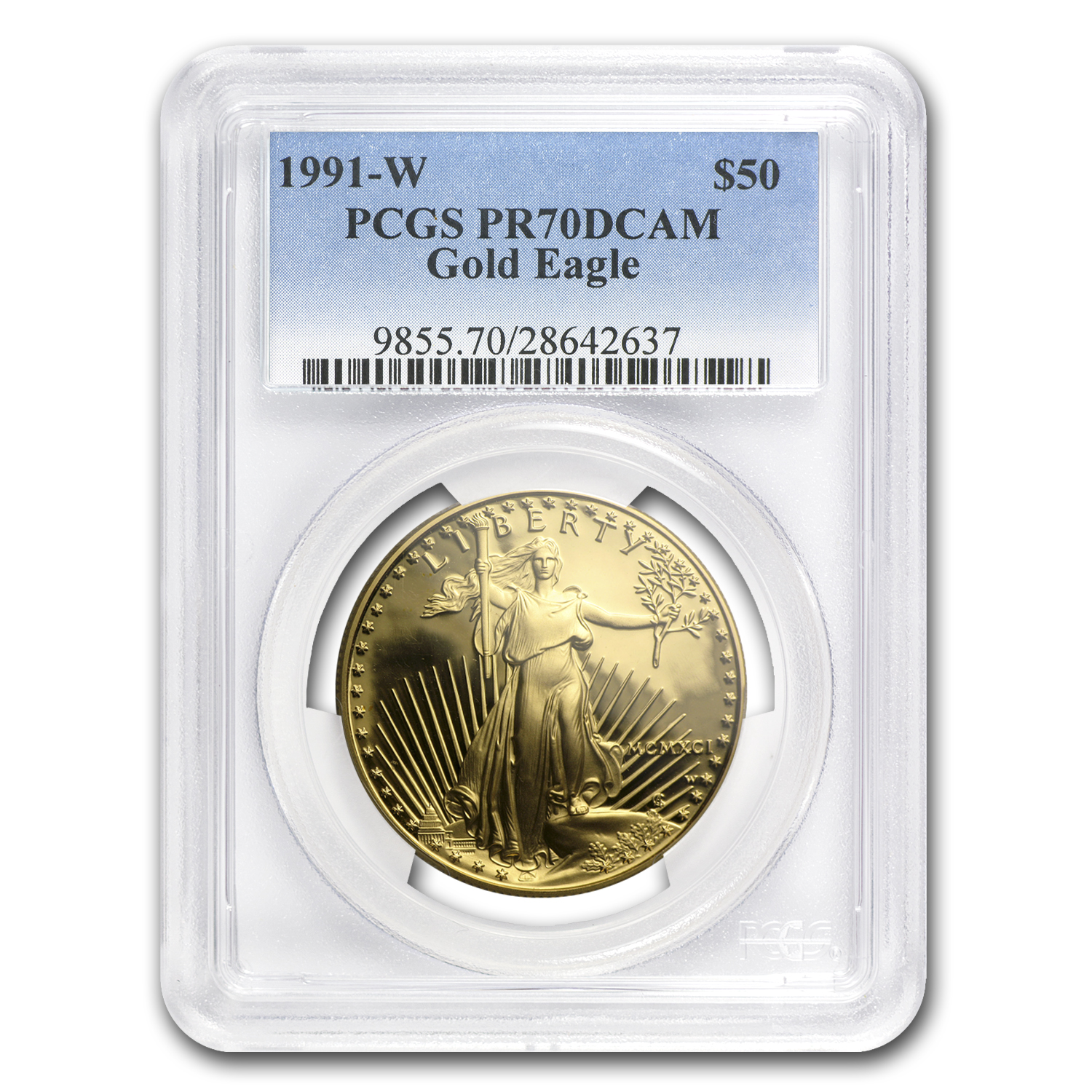 Buy 1991-W 1 oz Proof American Gold Eagle PR-70 PCGS