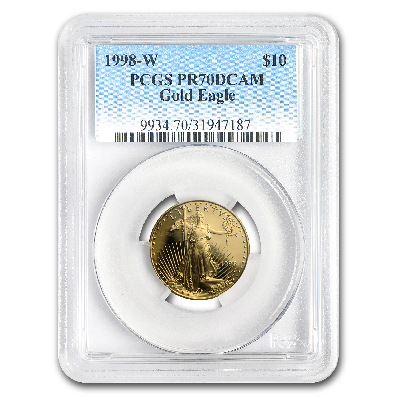 Buy 1998-W 1/4 oz Proof American Gold Eagle PR-70 PCGS