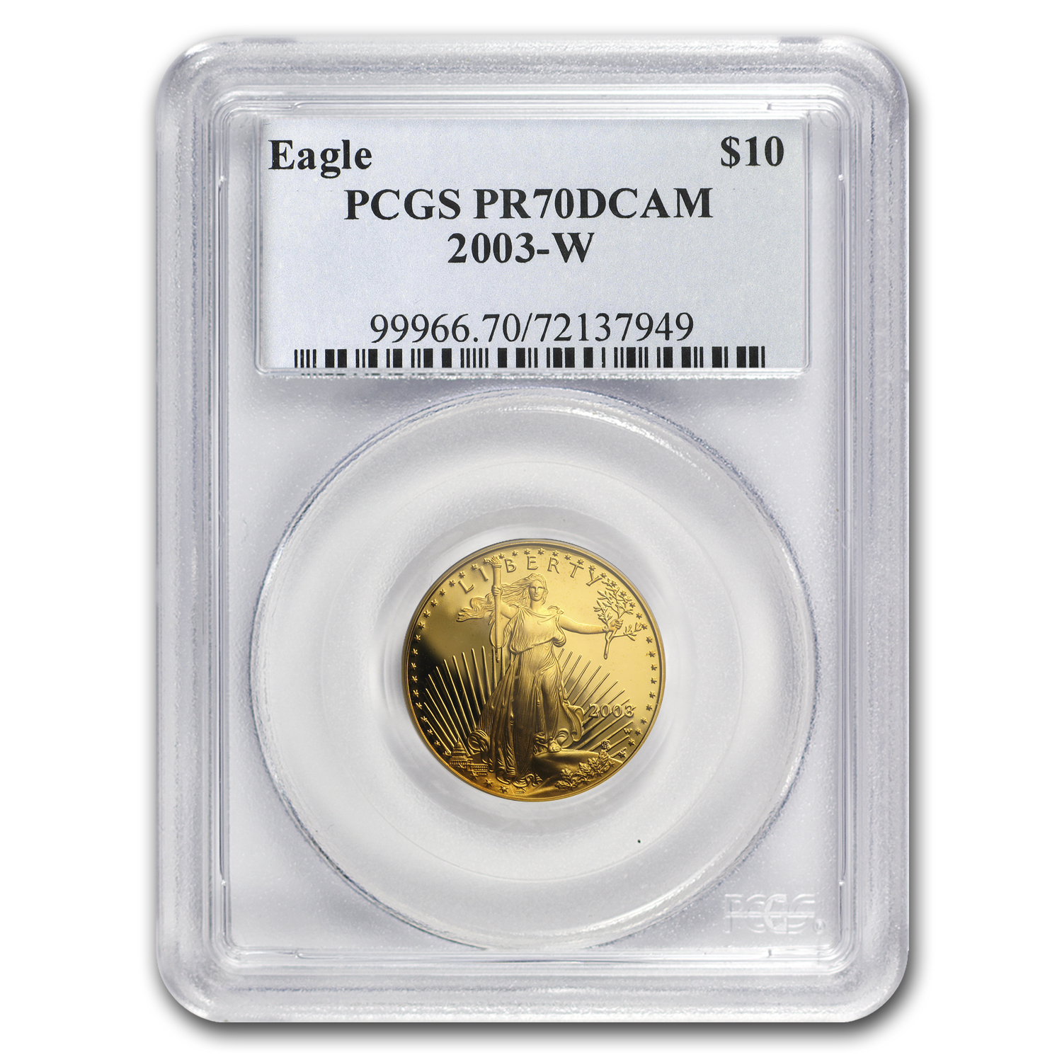 Buy 2003-W 1/4 oz Proof American Gold Eagle PR-70 PCGS