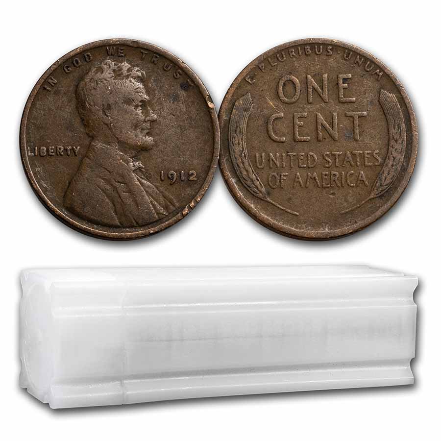 Buy 1912 Lincoln Cent 50-Coin Roll Avg Circ