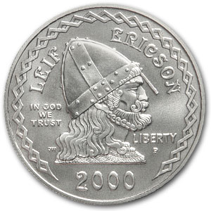 Buy 2000-P Leif Ericson $1 Silver Commem BU (Capsule Only)