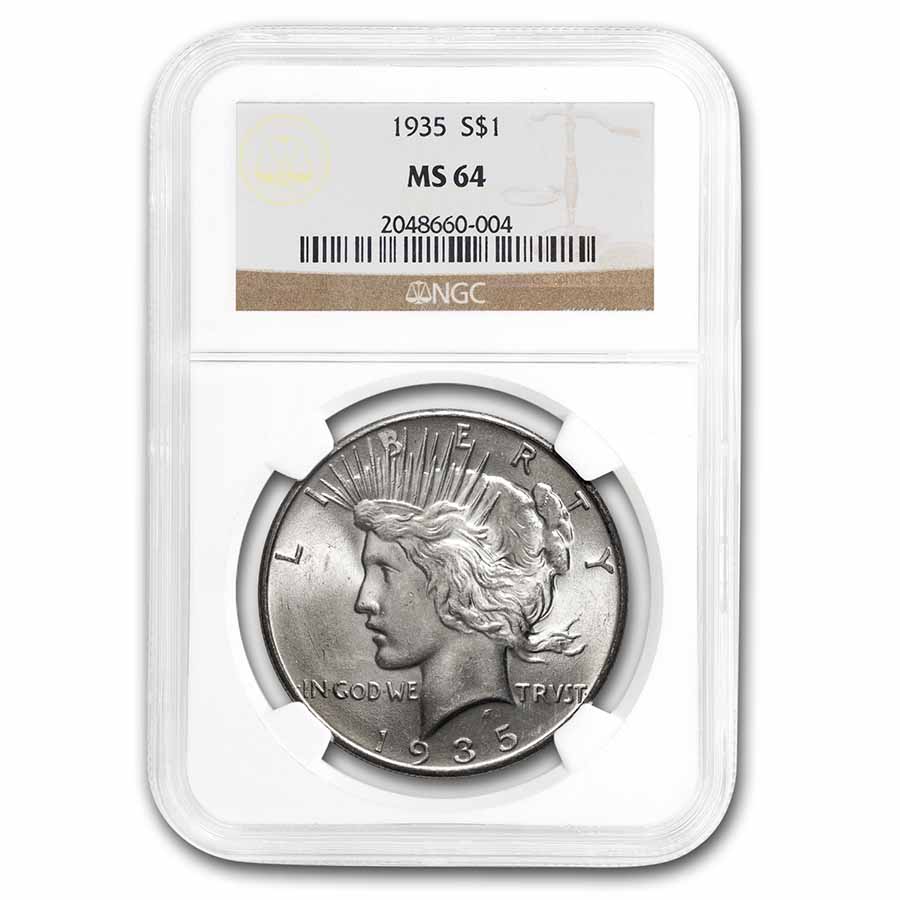 Buy 1935 Peace Dollar MS-64 NGC - Click Image to Close