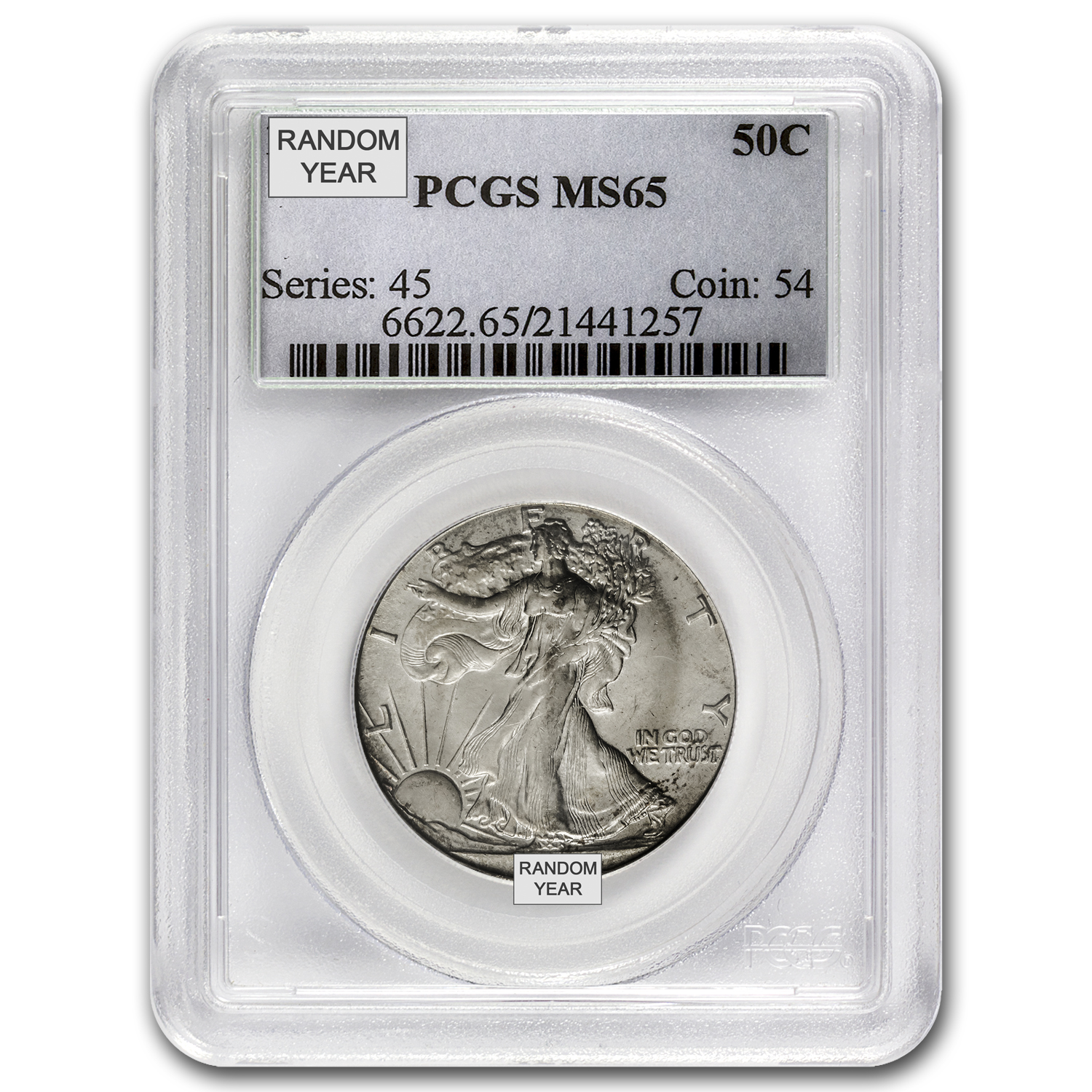 Buy 1940-1947 Walking Liberty Half Dollar MS-65 PCGS (Random)