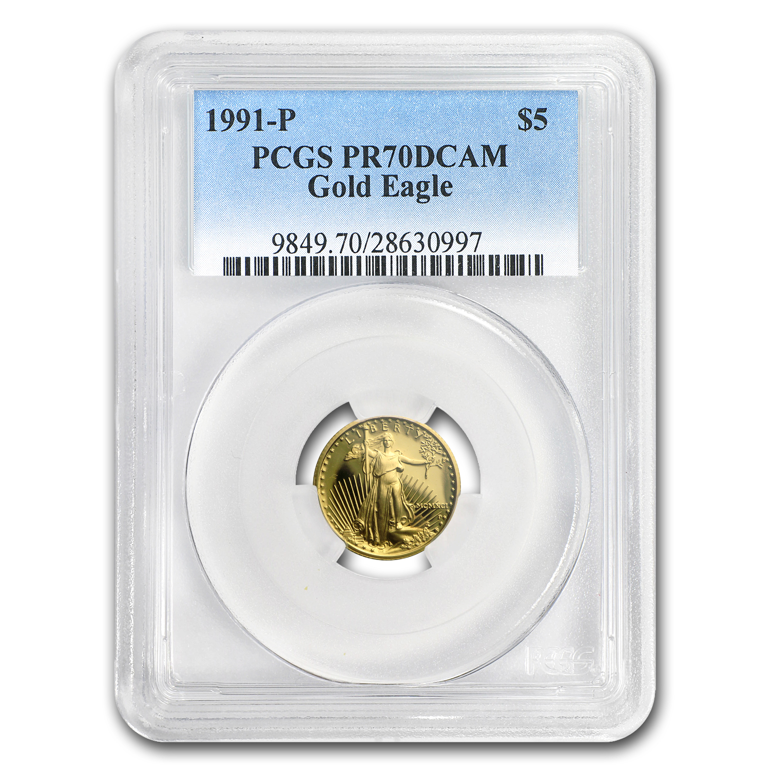Buy 1991-P 1/10 oz Proof American Gold Eagle PR-70 DCAM PCGS