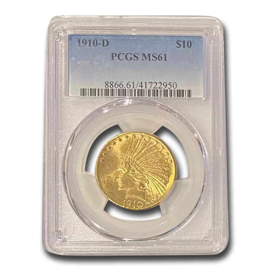 Buy 1910-D $10 Indian Gold Eagle MS-61 PCGS