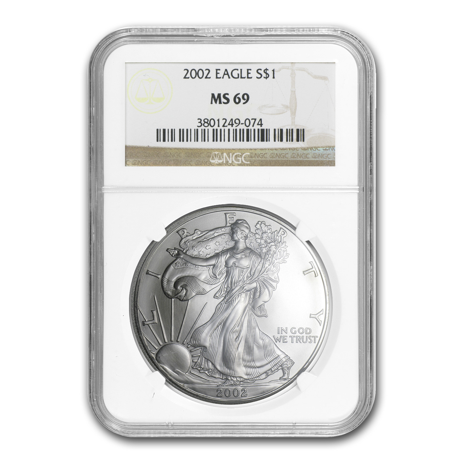 Buy 2002 American Silver Eagle MS-69 NGC