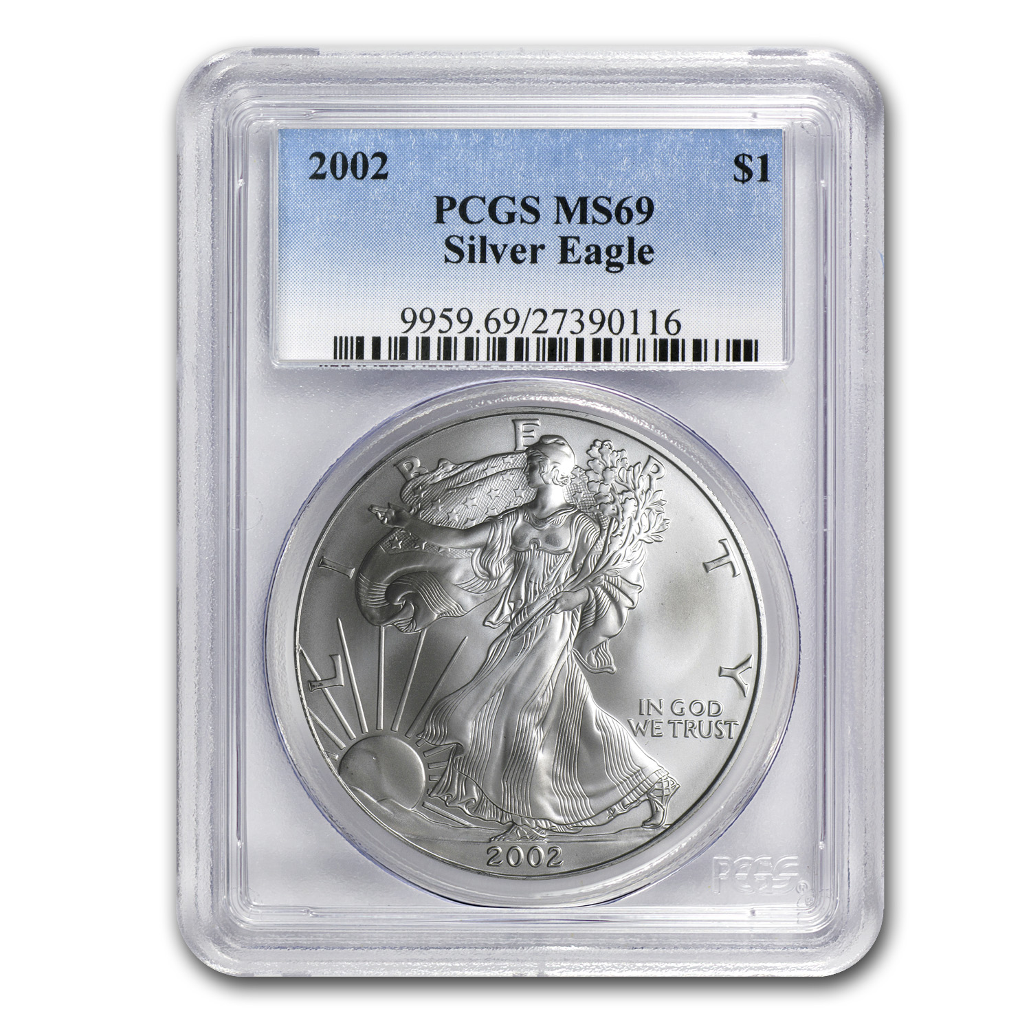 Buy 2002 American Silver Eagle MS-69 PCGS