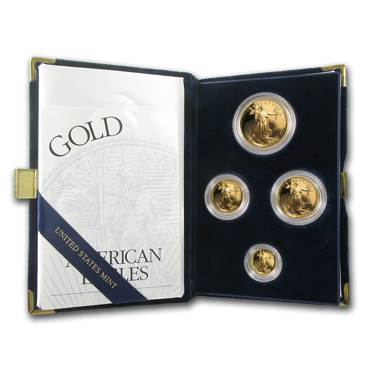 Buy 2001-W 4-Coin Proof American Gold Eagle Set (w/Box & COA)
