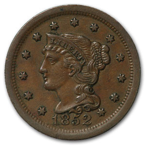 Buy 1852 Large Cent AU
