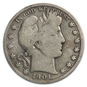 Buy 1901-S Barber Half Dollar VG