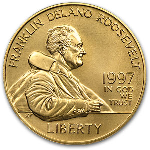 Buy 1997-W Gold $5 Commem Franklin D. Roosevelt BU (Capsule only)