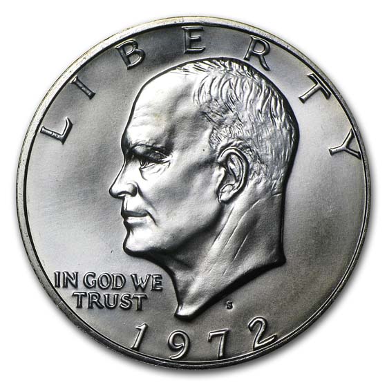 Buy 1972-S 40% Silver Eisenhower Dollar BU
