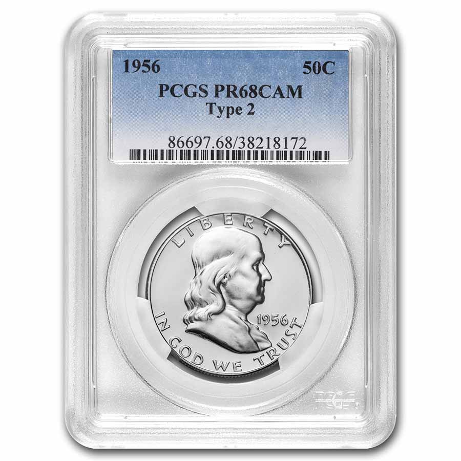 Buy 1956 Franklin Half Dollar Type-II PR-68 CAMEO PCGS