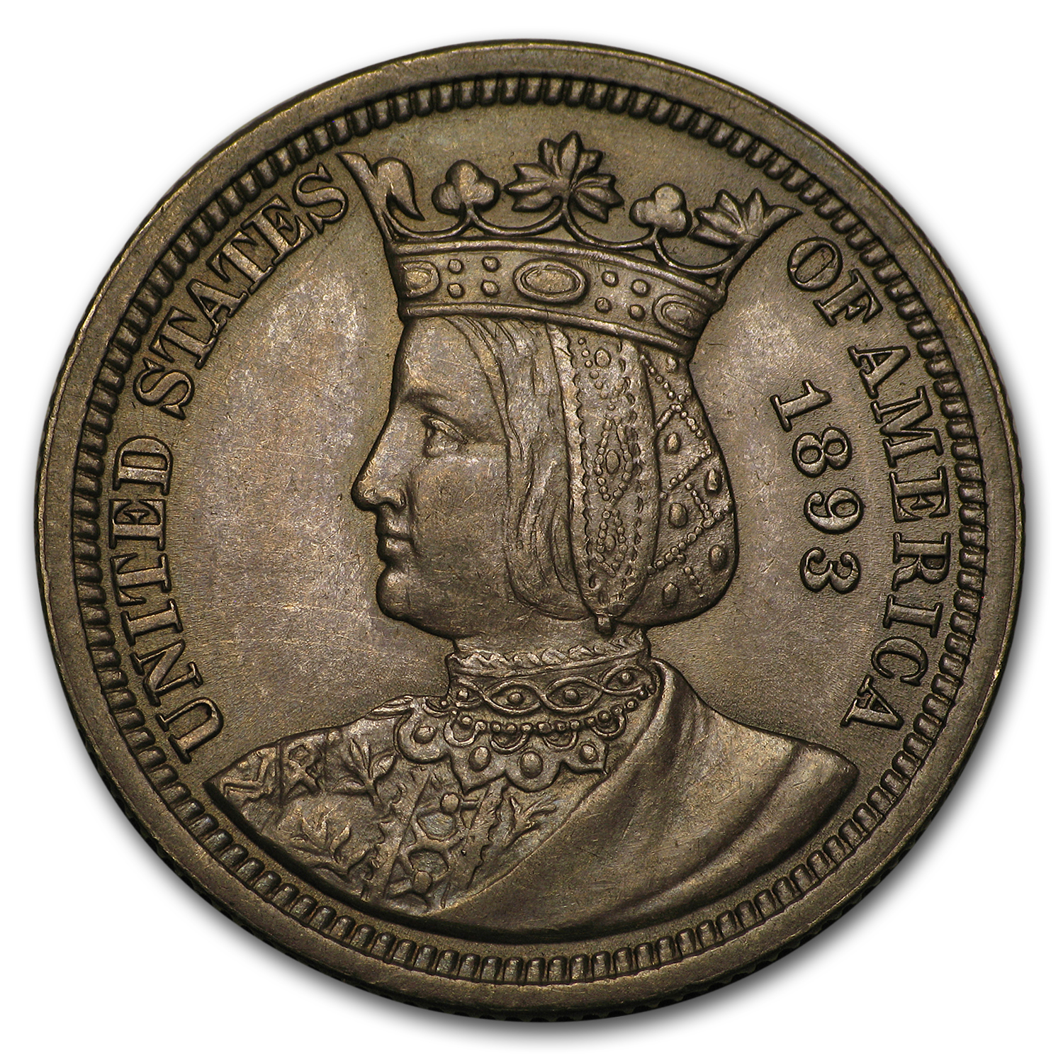 Buy 1893 Isabella Commemorative Quarter AU (Toned)
