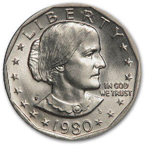 Buy 1980-P Susan B. Anthony Dollar BU - Click Image to Close