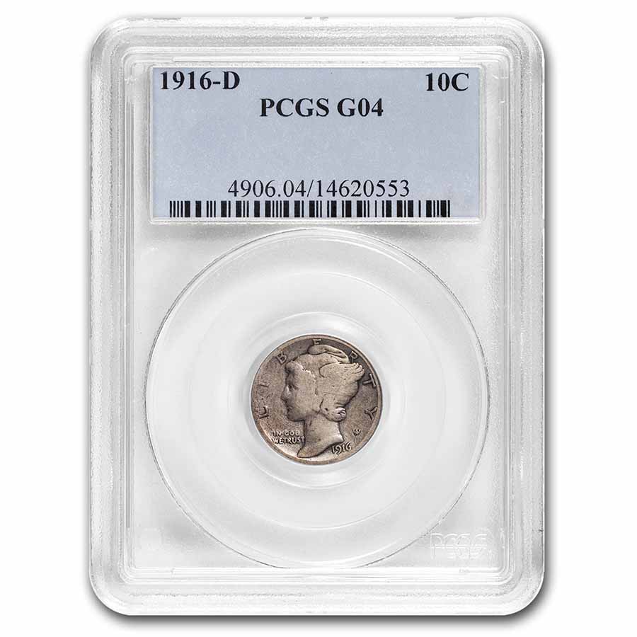 Buy 1916-D Mercury Dime Good-4 PCGS