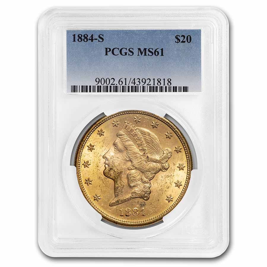 Buy 1884-S $20 Liberty Gold Double Eagle MS-61 PCGS