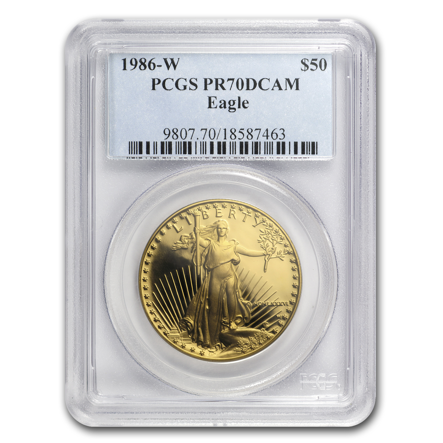 Buy 1986-W 1 oz Proof American Gold Eagle PR-70 PCGS