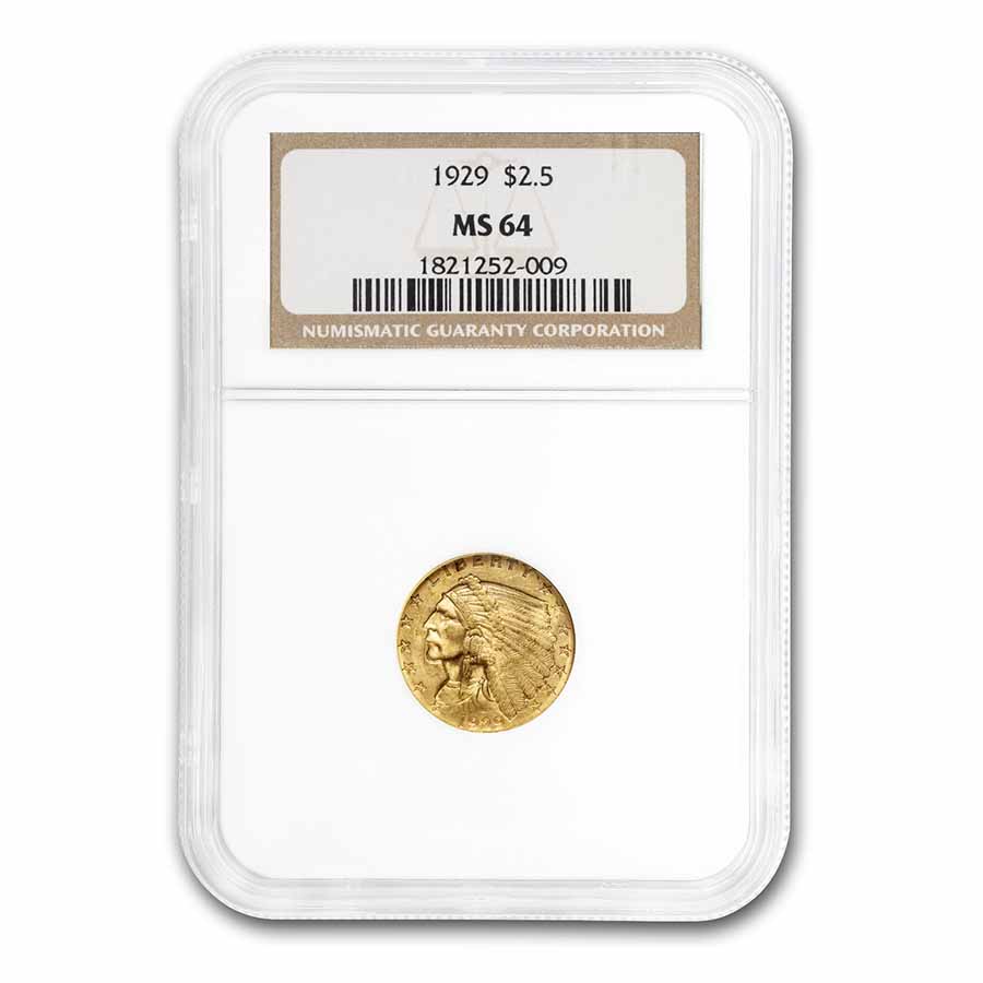 Buy 1929 $2.50 Indian Gold Quarter Eagle MS-64 NGC