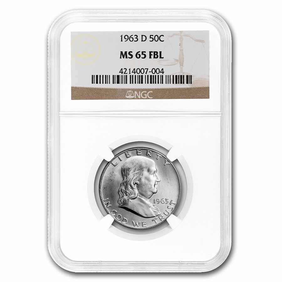 Buy 1963-D Franklin Half Dollar MS-65 NGC (FBL)