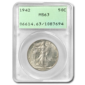 Buy 1942 Walking Liberty Half Dollar MS-63 PCGS