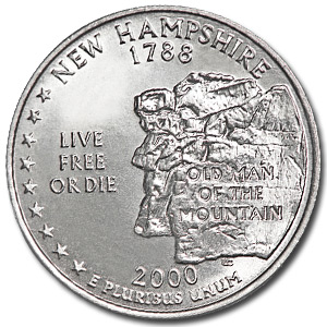 Buy 2000-P New Hampshire State Quarter BU - Click Image to Close