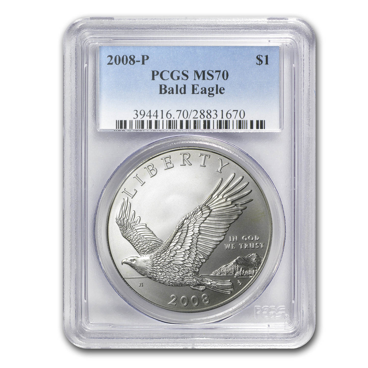 Buy 2008-P Bald Eagle $1 Silver Commem MS-70 PCGS