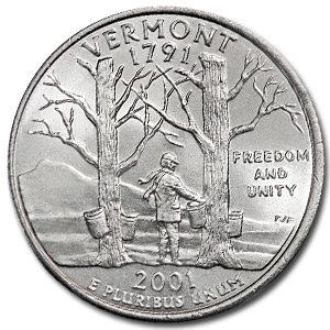 Buy 2001-D Vermont State Quarter BU