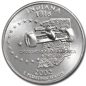 Buy 2002-P Indiana State Quarter BU