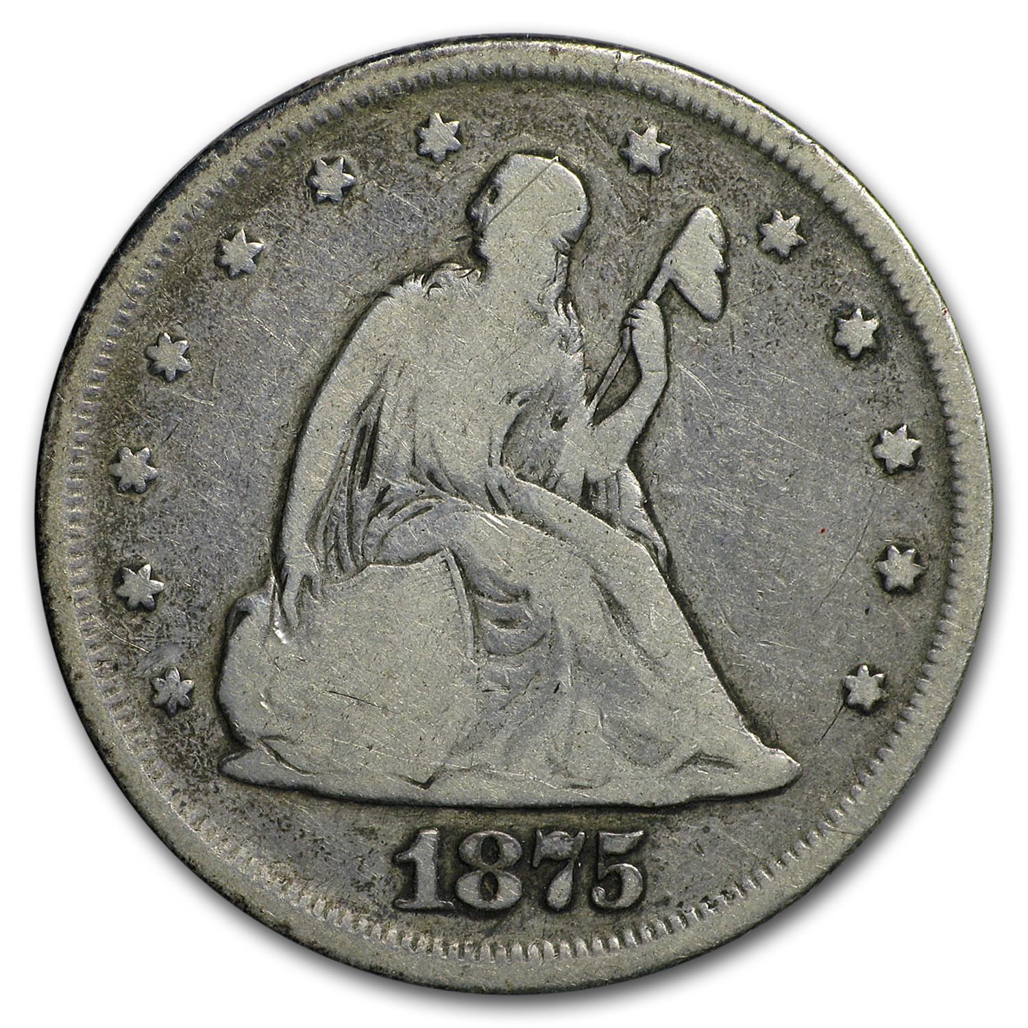 Buy 1875 Twenty Cent Piece VG - Click Image to Close
