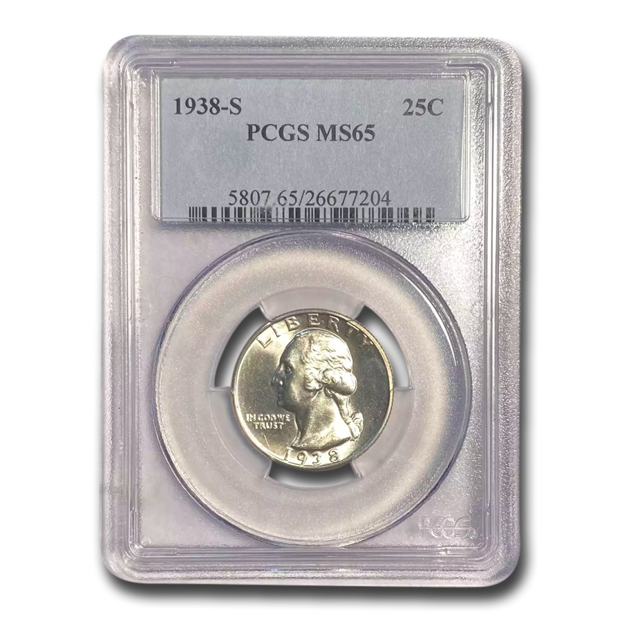 Buy 1938-S Washington Quarter MS-65 PCGS