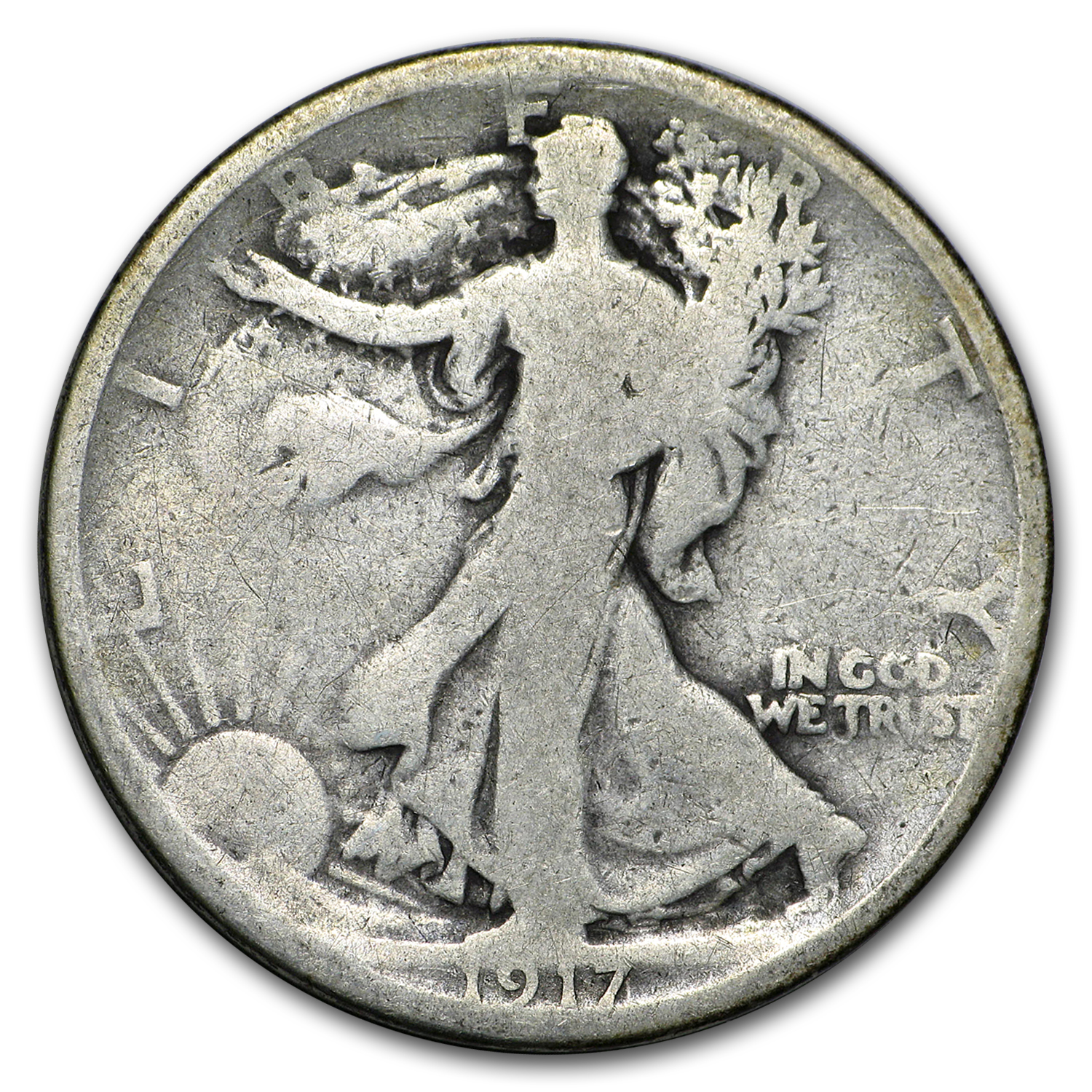 Buy 1917-S Rev Walking Liberty Half Dollar Good