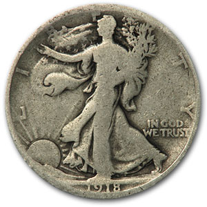 Buy 1918-D Walking Liberty Half Dollar Good