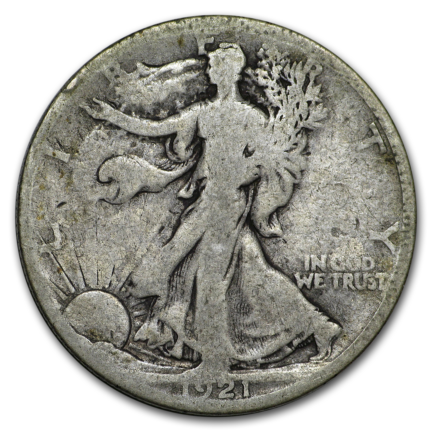 Buy 1921-S Walking Liberty Half Dollar Good