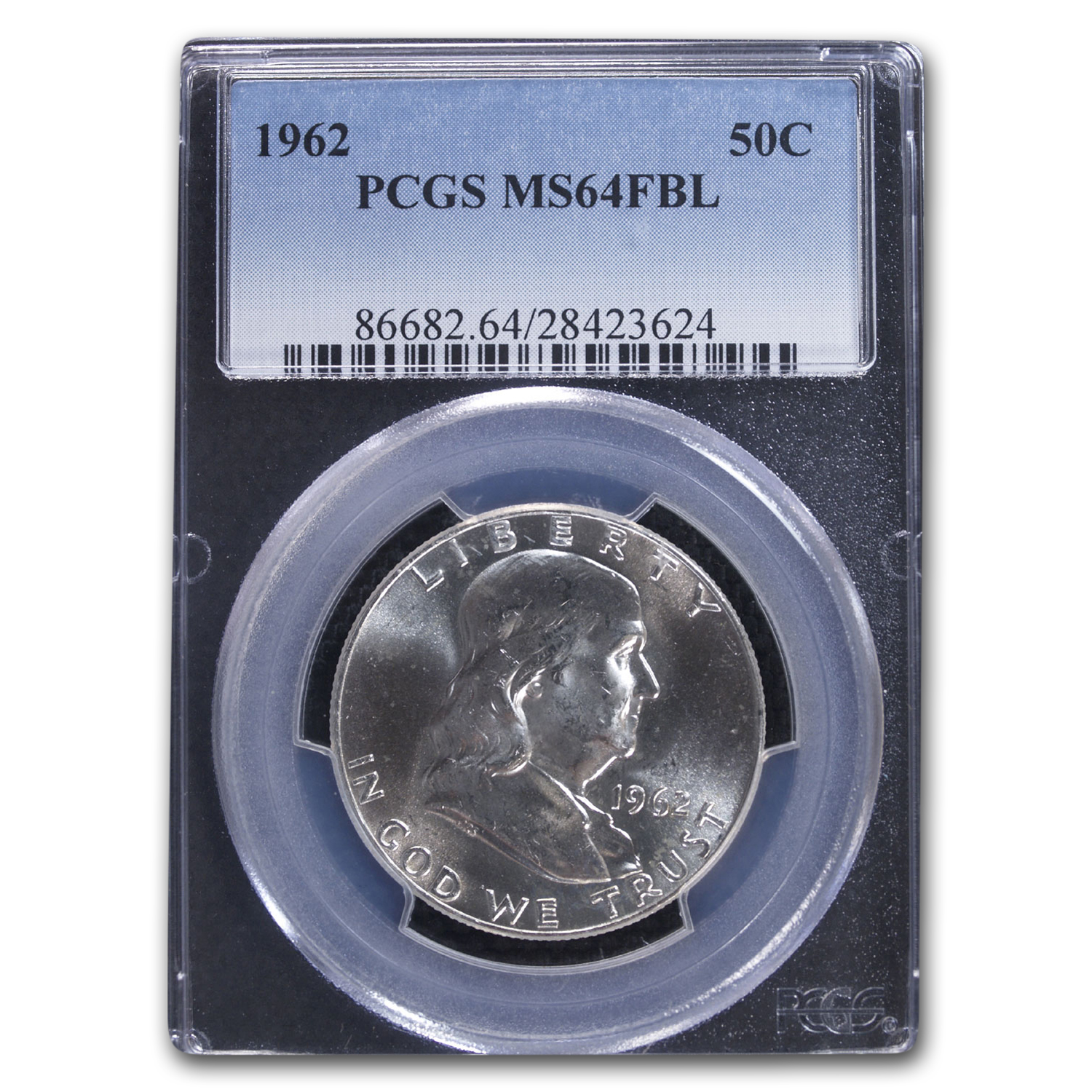 Buy 1962 Franklin Half Dollar MS-64 PCGS (FBL) - Click Image to Close