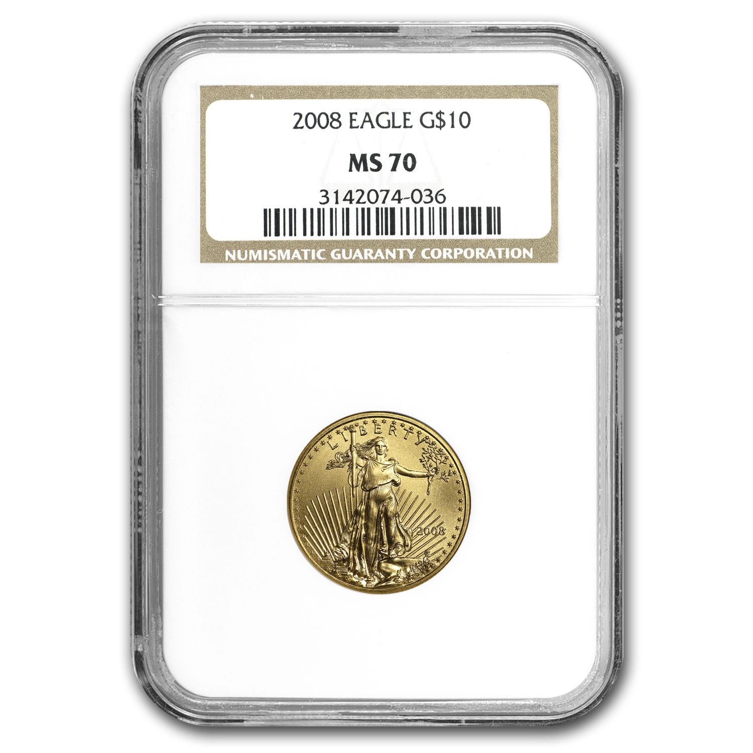 Buy 2008 1/4 oz American Gold Eagle MS-70 NGC