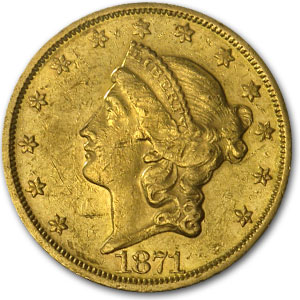 Buy 1871-S $20 Liberty Gold Double Eagle AU