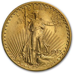 Buy 1913 $20 Saint-Gaudens Gold Double Eagle AU