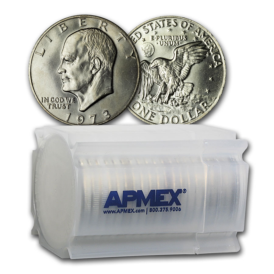 Buy 1973 Clad Eisenhower Dollar 20-Coin Roll BU