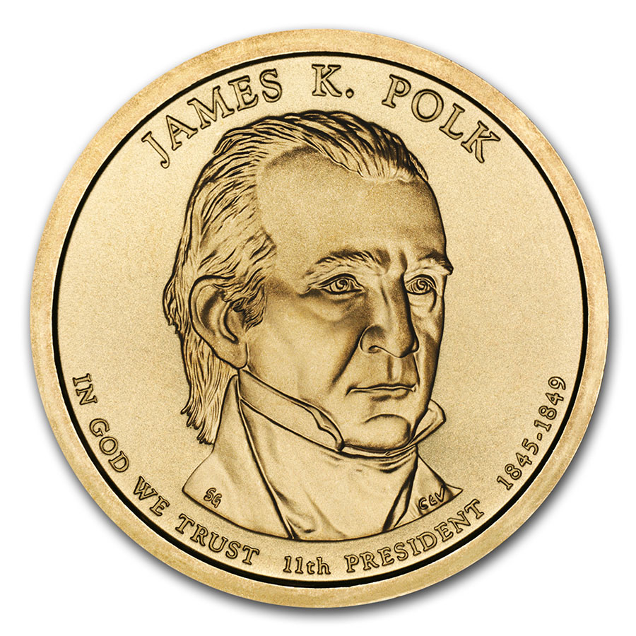Buy 2009-D James Polk Presidential Dollar BU - Click Image to Close