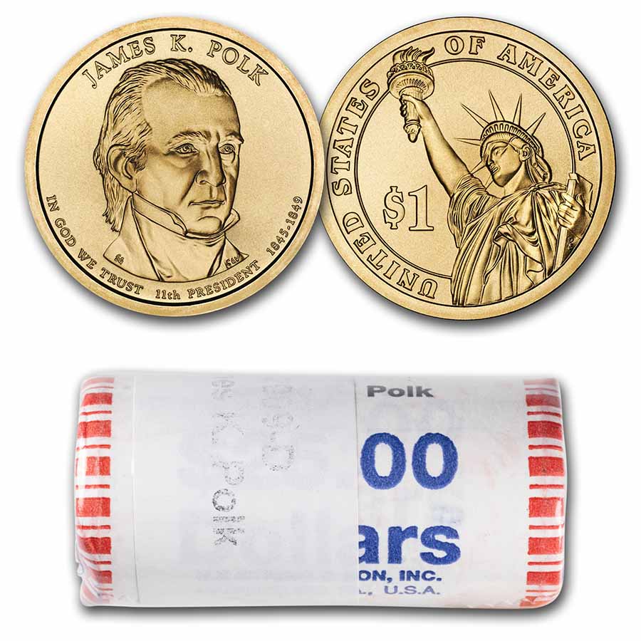 Buy 2009-D James Polk 25-Coin Presidential Dollar Roll