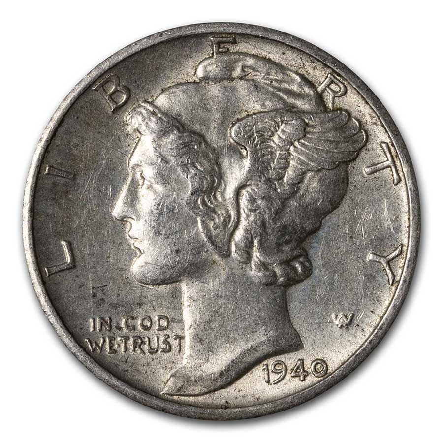 Buy 1940-D Mercury Dime AU - Click Image to Close