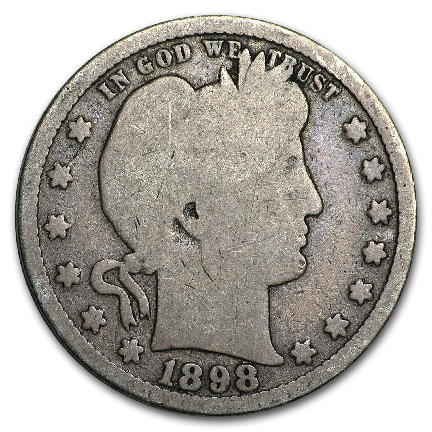 Buy 1898-S Barber Quarter Good