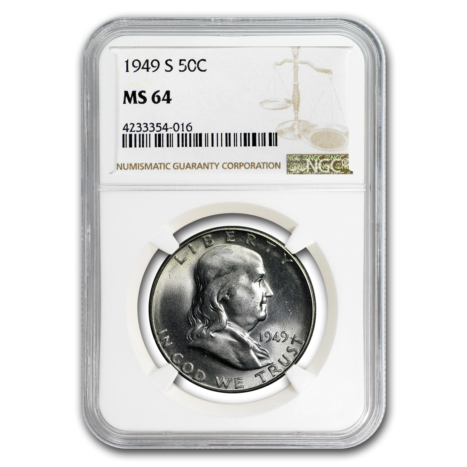 Buy 1949-S Franklin Half Dollar MS-64 NGC
