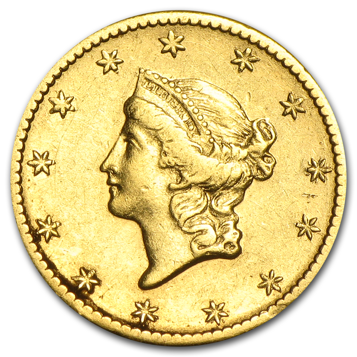 Buy $1 Liberty Head Gold Dollar Type 1 (Cleaned) - Click Image to Close