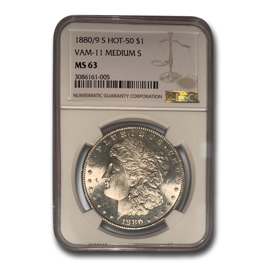 Buy 1880/9-S Morgan Dollar MS-63 NGC (VAM-11, 0/9 Overdate Hot-50)